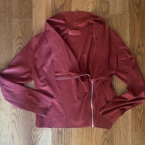 BlankNYC faux suede drape front jacket